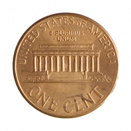 Km#201b 1 Cent 2000 D MBC+ Estados Unidos  América  Lincoln Memorial  Zinco com revestimento de cobre  19.05(mm) 2.5(gr)