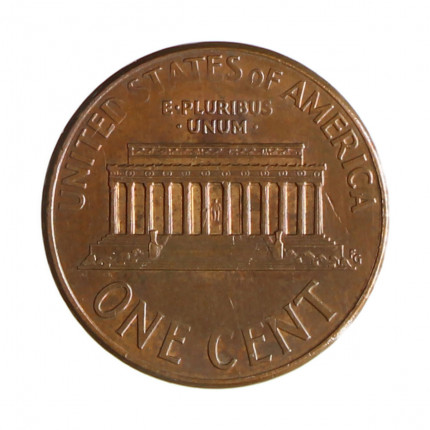Km#201b 1 Cent 1998 D MBC Estados Unidos  América  Lincoln Memorial  Zinco com revestimento de cobre  19.05(mm) 2.5(gr)