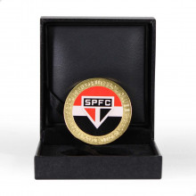 Medalha Nacional 90 Anos do São Paulo Futebol Clube FC Bronze Dourado Ø50mm 55gr.