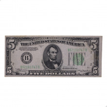 P#429D.a  5 Dollars  1934 B MBC+ Estados Unidos América Carimbo Verde