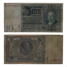 P#180a.1 10 Reichsmark 1929 BC Alemanha Europa 2 Peq. Rasgo (Default)