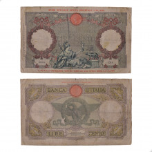 P#2a 100 Lire 1938 BC/MBC Itália Europa C/ Peq. Rasgo