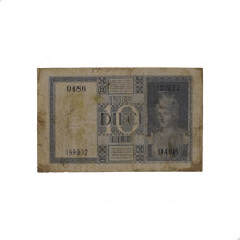 P#25c 10 Lire 1939 BC Itália  Europa