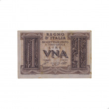P#26 1 Lira 1939 MBC Itália  Europa