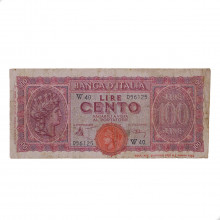 P#75a 100 Lire 1944 BC Itália  Europa