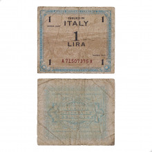 P#M10a 1 Lira 1943 BC Itália Europa