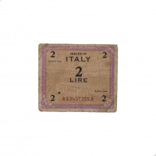 P#M11a 2 Lire 1943 BC Itália  Europa