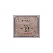 P#M19b 10 Lire 1943 SOB/FC Itália  Europa