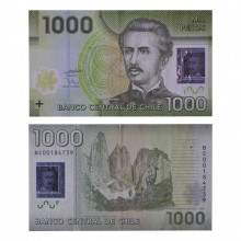 P#161b 1000 Pesos 2011 MBC Chile  América  Com furo na espessura de uma agulha.