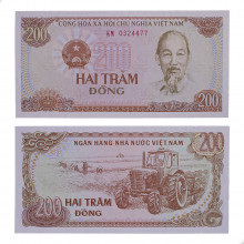 P#100a 200 Dong 1987 SOB/FE Vietnã Ásia
