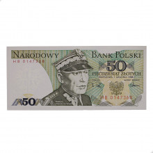 P#142c 50 Zlotys  1988 FE Polônia Europa