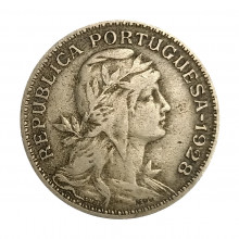Km#577 50 Centavos 1928 MBC Portugal Europa