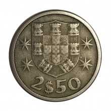 Km#590 2,50 Escudos 1963 MBC+ Portugal Europa