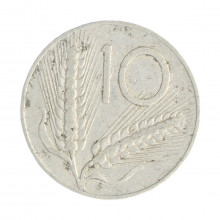 Km#93 10 Liras 1952 R MBC Itália Europa ** Alumínio 23.25(mm) 1.6(gr)