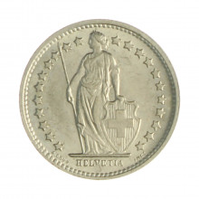 Km#23a.1 ½ Franc 1969 MBC Suíça Europa Cupro-Níquel 18.2(mm) 2.2(gr)