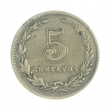 Km#34 5 Centavos 1935 MBC Argentina América Cupro-Níquel 17(mm) 2(gr)
