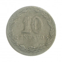 Km#35 10 Centavos 1925 MBC Argentina América Cupro-Níquel 19(mm) 3(gr)