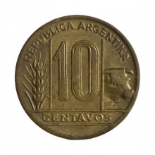 Km#41 10 Centavos 1948 MBC+ Argentina América Bronze Alumínio 19.5(mm) 3(gr)
