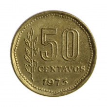 Km#68 50 Centavos 1973 MBC Argentina América Bronze Alumínio 20.5(mm) 4.35(gr)