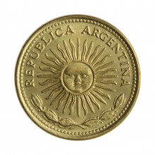 Km#72 10 Pesos 1976 BA SOB Argentina América Bronze Alumínio 25(mm) 6.5(gr)
