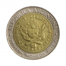 Km#112.1 1 Peso 2007 SOB Argentina América Bimetálico 23(mm) 6.4(gr)