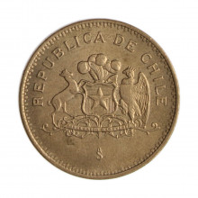 Km#226.2 100 Pesos  1995 SO MBC+ Chile  América  Bronze de alumínio 27(mm) 9(gr)