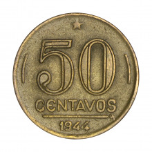 V-193b 50 Centavos 1944 MBC+ Sem Sigla *