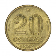 V-206 20 Centavos 1948 MBC/SOB