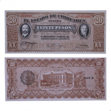 P#S537b 20 Pesos 1915 SOB/FE México América