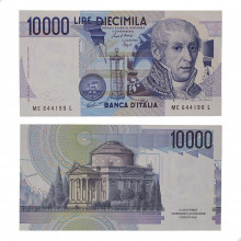 P#112b.3 10000 Lire 1984 SOB/FE Itália Europa