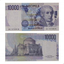 P#112b.1 10000 Lire 1984 MBC/SOB Itália Europa
