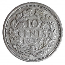 Km#163 10 Cents 1937 MBC Holanda Europa