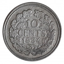 Km#163 10 Cents 1934 MBC Holanda Europa
