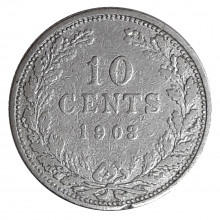 Km#137 10 Cents 1903 MBC Holanda Europa