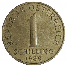 KM#2886 1 Schilling 1989 MBC+ Áustria Europa