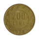 Km#105 200 Liras 1978 R MBC Itália Europa Bronze Alumínio 24(mm) 5(gr)