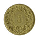 Km#26c 5 Rappens 1997 B SOB Suíça Europa Bronze-Alumínio 17.15(mm) 1.8(gr)