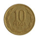 Km#228.2 10 Pesos 1996 SO MBC Chile  América  Cobre-alumínio-níquel 21(mm) 3.5(gr)