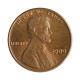 Km#201 1 Cent 1980 MBC+ Estados Unidos  América  Lincoln Memorial  Bronze 19(mm) 3.11(gr)