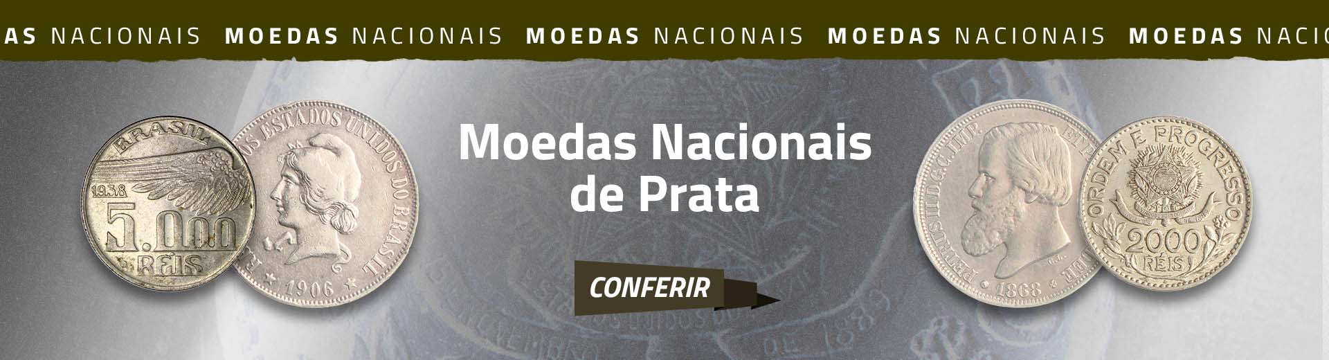 Confira Moedas Nacionais de Prata